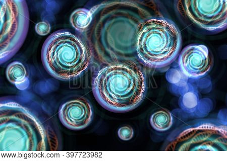 Multiverse Black Hole Tunnel Space Background 3d Illustration