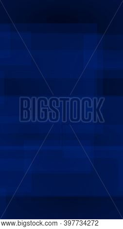 Dark Blue Background. Blue Backdrop With Transparent Suares. Vertical Orientation. 3d Illustration