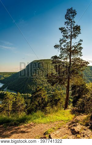 View Of Mt. Minsi From The Top Of Mount Tammany Near The Delaware Water Gap