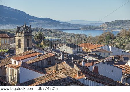 Banos De Montemayor Town. Magic Autumn At Ambroz Valley, Extremadura, Spain