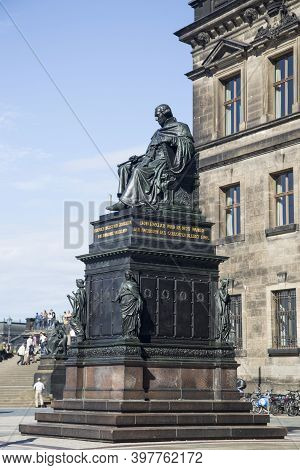 Dresden, Germany - June 05, 2013: Monument To The Saxon King Frederick Augustus I On Dresden Palace