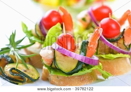Pinchos de langostinos