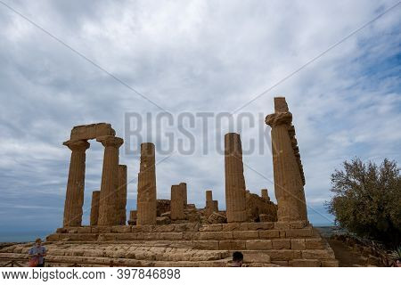 Valley Of The Temples At Agrigento Sicily, Italy Europe