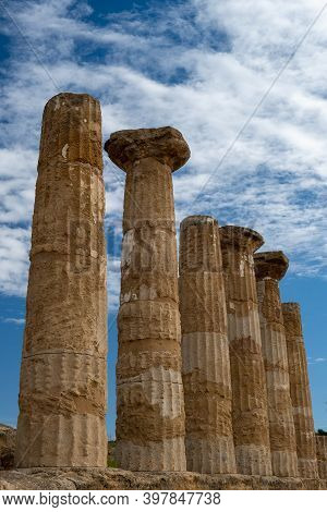 Valley Of The Temples At Agrigento Sicily, Italy Europe