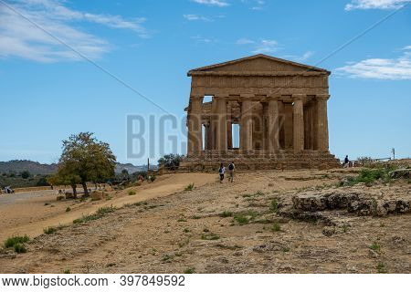 Valley Of The Temples At Agrigento Sicily, Italy Europe
