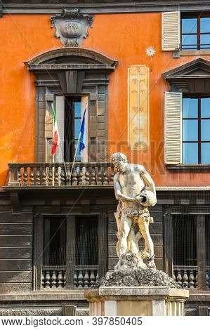 Reggio Emilia, Italy - Circa September 2018. Beautiful Architecture Of Reggio Emilia City Center.