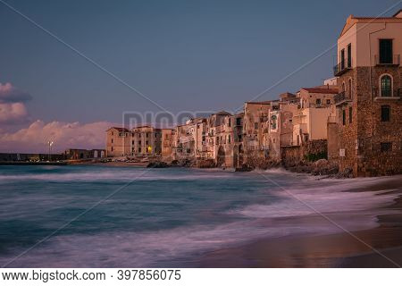 Cefalu, Medieval Village Of Sicily Island, Province Of Palermo, Italy. Europe