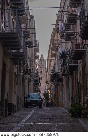 Cefalu Sicily October 2020, Medieval Village Of Sicily Island, Province Of Palermo, Italy. Europe