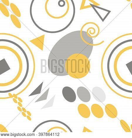 Seamless Pattern With Geometric Shapes For Fashion Prints, Fabrics, Wrapping Festive Paper. Vector I