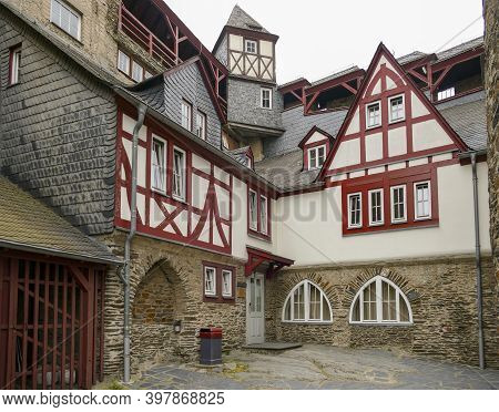 Scenery At Stahleck Castle Near Bacharach, A Town In The Mainz-bingen District In Rhineland-palatina