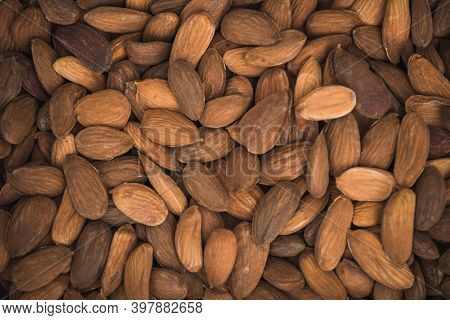 Lots Of Peeled And Dried Almonds Creating A Texture