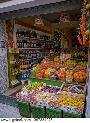 Cefalu Sicily October 2020, Medieval Village Of Sicily Island, Province Of Palermo, Italy. Europe
