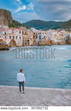 San Vito Lo Capo Sicily, San Vito Lo Capo Beach And Monte Monaco In Background, North-western Sicily