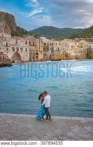 San Vito Lo Capo Sicily, San Vito Lo Capo Beach And Monte Monaco In Background, North-western Sicily
