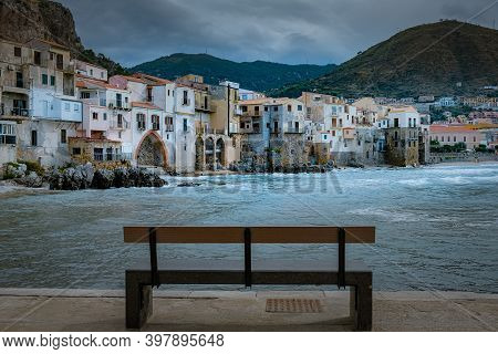 Cefalu, Medieval Village Of Sicily Island, Province Of Palermo, Italy. Europe