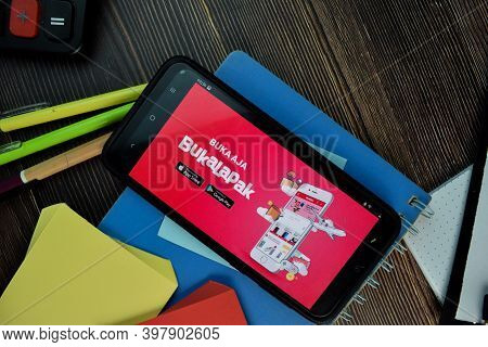 Bukalapak Online Shopping Dev App On Smartphone Screen. Bukalapak Is A Freeware Web Browser Develope