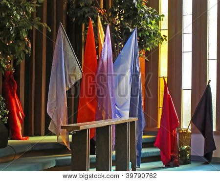 Sheer And Shimmery Colored Flags