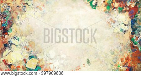 Cream floral wall textured background