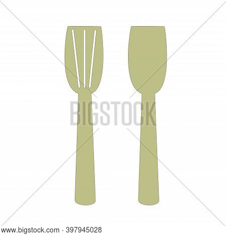 Shovels For Cooking And Pastry On A White Isolated Background.