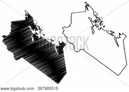 Belknap County, New Hampshire (u.s. County, United States Of America, Usa, U.s., Us) Map Vector Illu