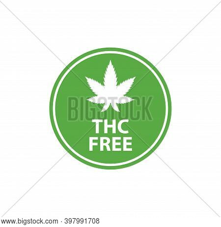 Cbd Hemp Oil Logo. Thc Free Medical Hemp Cannabis Oil Icon