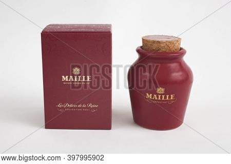 A Pot Of Maille French Mustard From Their Christmas Collection