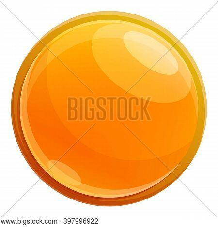 Canola Oil Pill Icon. Cartoon Of Canola Oil Pill Vector Icon For Web Design Isolated On White Backgr