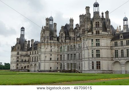 The royal Castle of Chambord in Cher Valley France