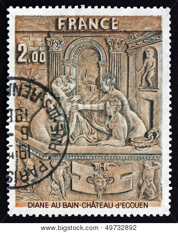 Postage Stamp France 1979 Diana Taking A Bath
