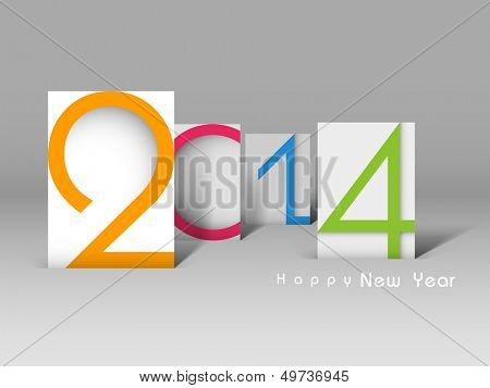 Creative Happy New Year 2014 celebration background.