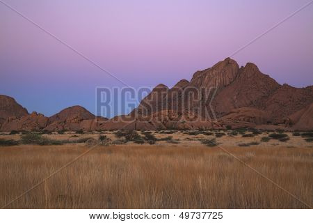 Spitzkoppe Range Earths shadow Namibia