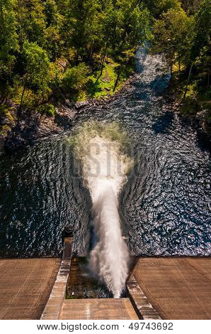 View Of Gunpowder Falls From Prettyboy Dam, In Baltimore County, Maryland.
