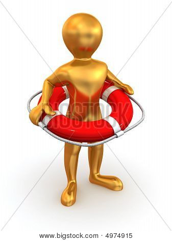 남자 문에 Lifepreserver