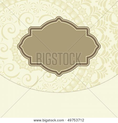 Vector doodle floral decorative frame background design