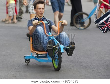 Man On Rasta Bike