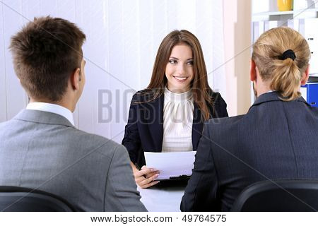 Bewerber mit interview