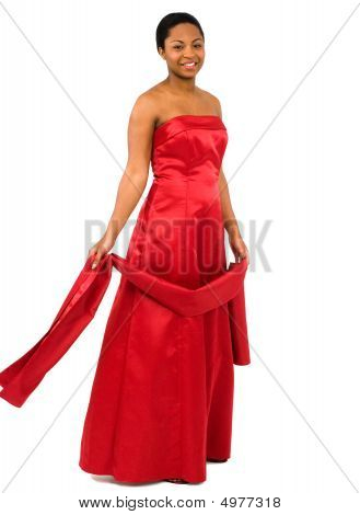 持有的年轻女人偷了