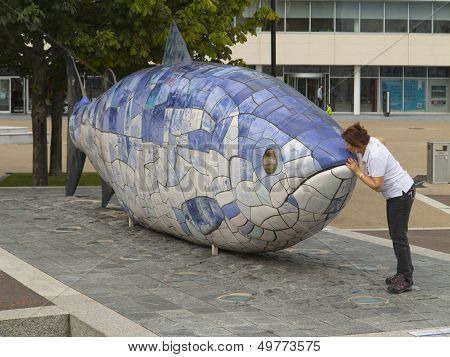 BELFAST NORTHERN IRELAND - AUG 05 2013Kissing The Big Fish