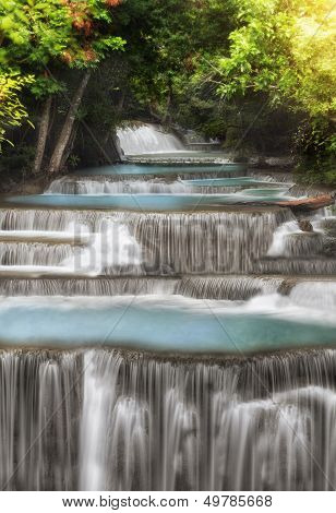 Level Four Of Huai Mae Kamin Waterfall
