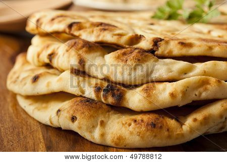 Homemade Indian Naan Flatbread
