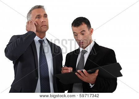 Shocked businesspartners