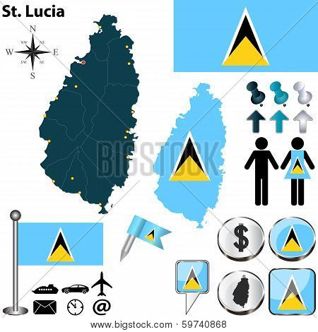 Map Of St. Lucia
