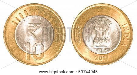 10 Indian Rupees Coin
