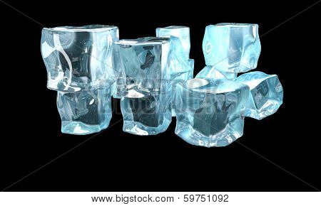 Concept Of Ice On A Dark Background