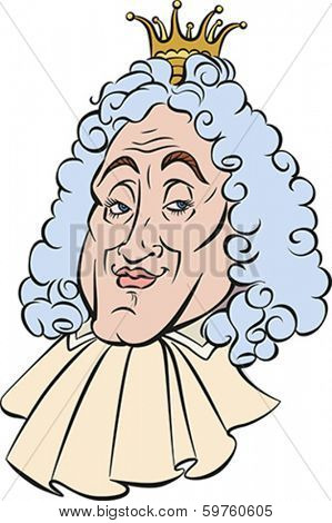 Cartoon of the Funny King. Vector illustration.