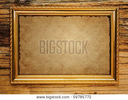 Old Paper in picture frame