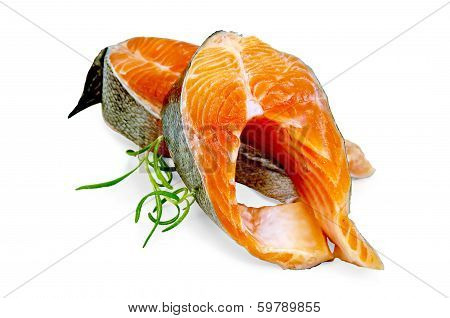 Salmon With Sprig Of Rosemary