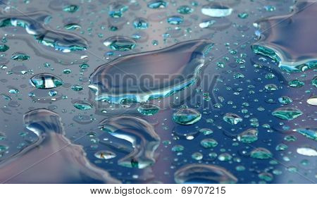 Drops on the glass