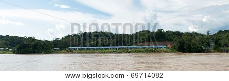 Iban Tribe Longhouse In Sarawak
