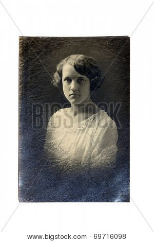 USA- CIRCA 1900s: An antique photo of a young woman